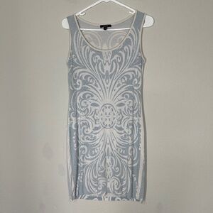 Grayse Women's Studded Tank Dress Size S Gray and White